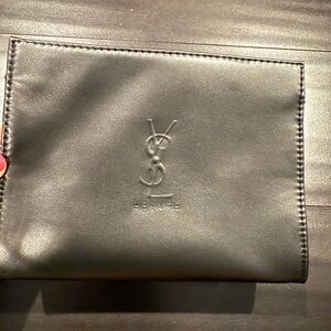 Yves Saint Laurent Black Leather makeup Bag